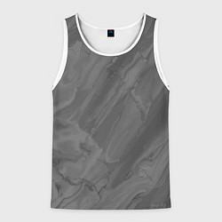 Майка-безрукавка мужская Серая текстура каменная мрамор, цвет: 3D-белый