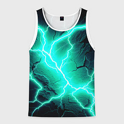 Мужская майка без рукавов Color light blue black