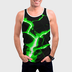 Майка-безрукавка мужская Разлом, цвет: 3D-белый — фото 2