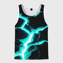 Мужская майка без рукавов Color light blue black