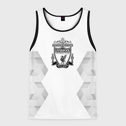 Майка-безрукавка мужская Liverpool white poly, цвет: 3D-черный