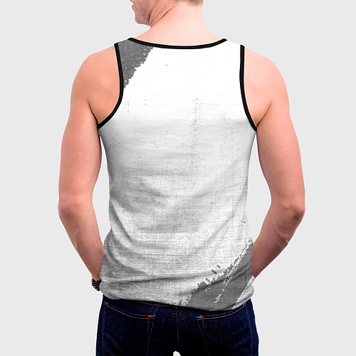 Мужская майка без рукавов DanMachi - white gradient / 3D-Черный – фото 4