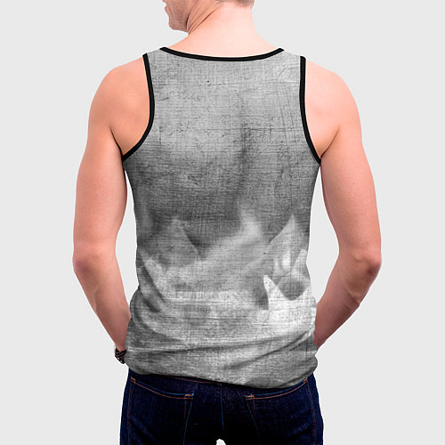 Мужская майка без рукавов Stumble Guys - grey gradient посередине / 3D-Черный – фото 4