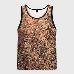 Майка-безрукавка мужская Светлый коричневый абстрактная текстура, цвет: 3D-черный
