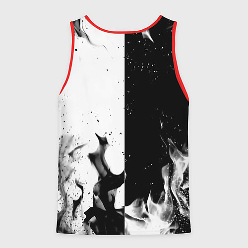 Мужская майка без рукавов BMW black fire / 3D-Красный – фото 2