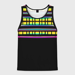 Майка-безрукавка мужская Неоновая половинка, цвет: 3D-черный