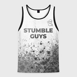 Майка-безрукавка мужская Stumble Guys - white gradient посередине, цвет: 3D-черный