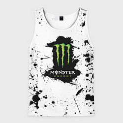Майка-безрукавка мужская Monster energy брызги красок, цвет: 3D-белый