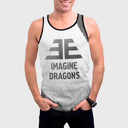 Майка-безрукавка мужская Imagine Dragons - white gradient, цвет: 3D-черный — фото 2