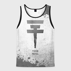 Майка-безрукавка мужская Tokio Hotel - white gradient, цвет: 3D-черный