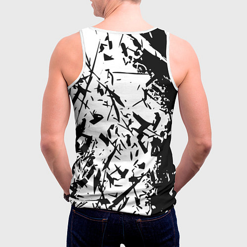 Мужская майка без рукавов Берсерк маска брызги / 3D-Белый – фото 4