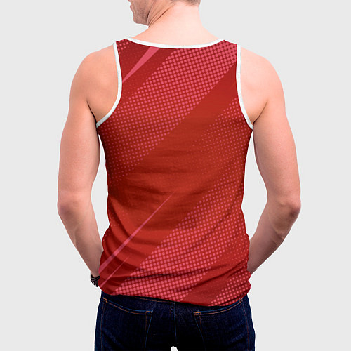 Мужская майка без рукавов Audi - абстракция / 3D-Белый – фото 4