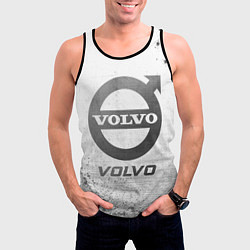 Майка-безрукавка мужская Volvo - white gradient, цвет: 3D-черный — фото 2