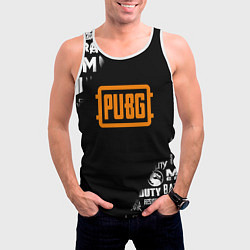 Майка-безрукавка мужская Pubg логотипы игр, цвет: 3D-белый — фото 2