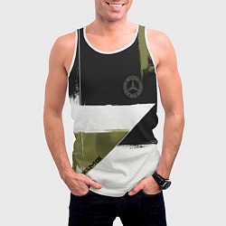Майка-безрукавка мужская Merсedes Benz логотип, цвет: 3D-белый — фото 2