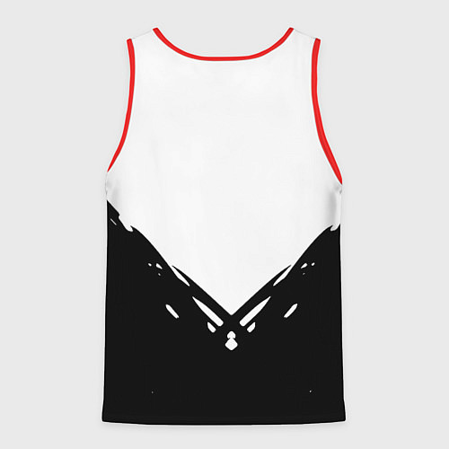 Мужская майка без рукавов Juventus geometry black / 3D-Красный – фото 2