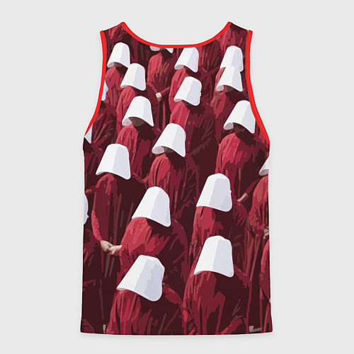 Мужская майка без рукавов Рассказ служанки паттерн / 3D-Красный – фото 2