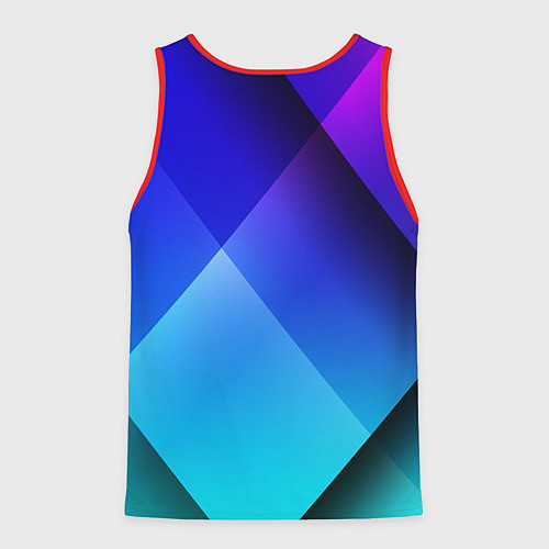 Мужская майка без рукавов Color blue / 3D-Красный – фото 2