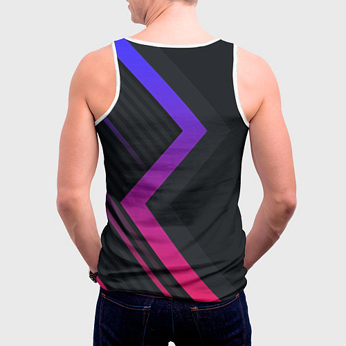 Мужская майка без рукавов Color black line / 3D-Белый – фото 4