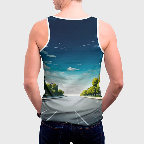 Мужская майка без рукавов Архитектор и молния / 3D-Белый – фото 4