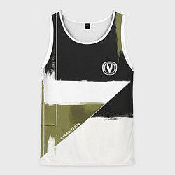 Майка-безрукавка мужская Changan логотип, цвет: 3D-белый