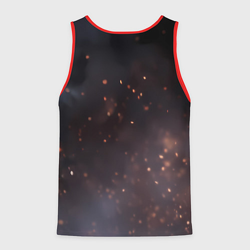 Мужская майка без рукавов Нуб Сайбот и искры / 3D-Красный – фото 2