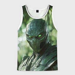 Майка-безрукавка мужская Рептилия Мортал комбат, цвет: 3D-белый