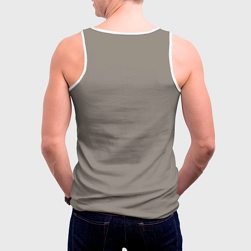 Мужская майка без рукавов Пингвинатор Терморегулатор - brainrot animals meme / 3D-Белый – фото 4