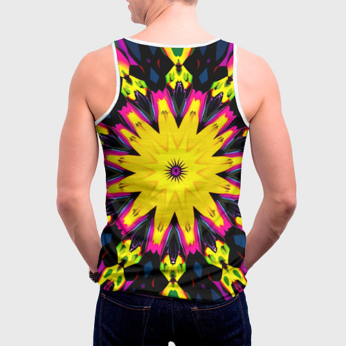 Мужская майка без рукавов Звездный калейдоскоп / 3D-Белый – фото 4