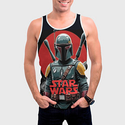 Майка-безрукавка мужская Boba Fett звездные войны, цвет: 3D-белый — фото 2