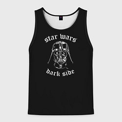 Мужская майка без рукавов Дарт вейдер надпись тёмная сторона