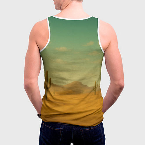 Мужская майка без рукавов Лирили ларила мем / 3D-Белый – фото 4