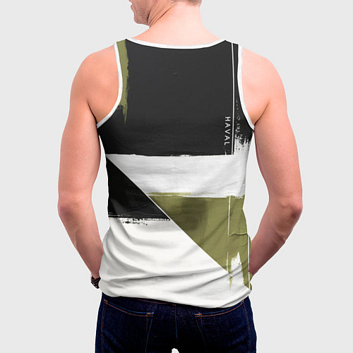 Мужская майка без рукавов Haval логотип / 3D-Белый – фото 4