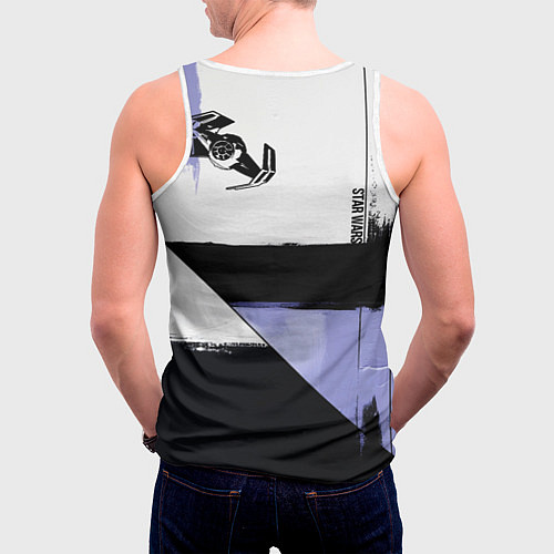 Мужская майка без рукавов Дарт Вейдер Звездные войны / 3D-Белый – фото 4
