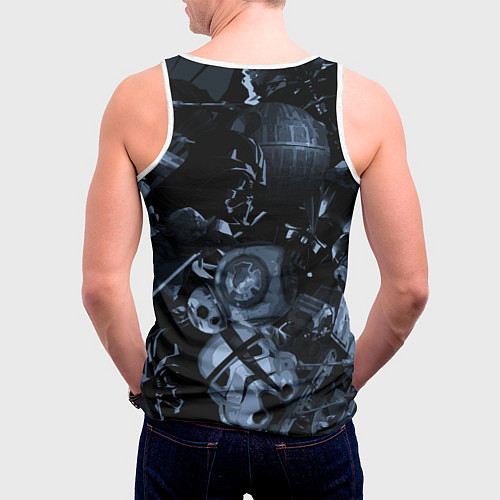 Мужская майка без рукавов Star wars персонажи из звездных войн / 3D-Белый – фото 4