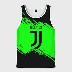 Майка-безрукавка мужская Juventus черные краски, цвет: 3D-белый