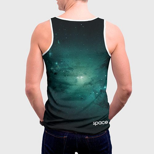 Мужская майка без рукавов Космос галактика вселенная / 3D-Белый – фото 4