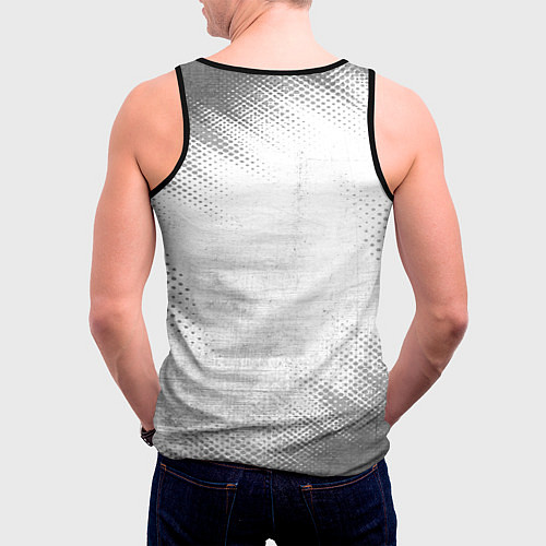 Мужская майка без рукавов Chrysler - white gradient / 3D-Черный – фото 4