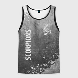 Майка-безрукавка мужская Scorpions - grey gradient вертикально, цвет: 3D-черный