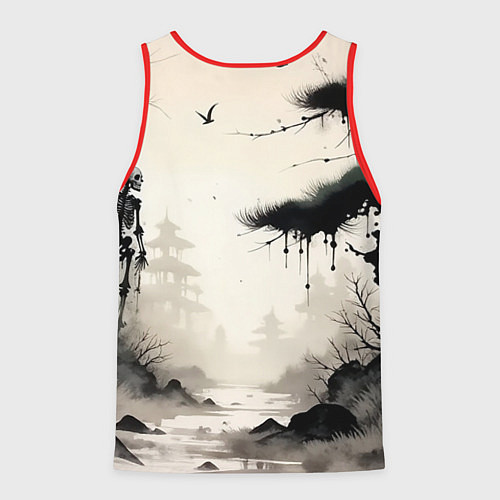 Мужская майка без рукавов Путник / 3D-Красный – фото 2