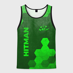 Мужская майка без рукавов Hitman - green gradient вертикально