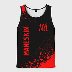 Майка-безрукавка мужская Maneskin - red gradient вертикально, цвет: 3D-черный
