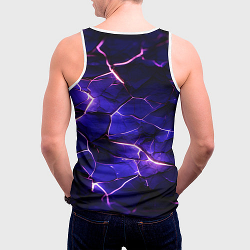 Мужская майка без рукавов Триколор - герб России / 3D-Белый – фото 4