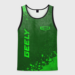 Майка-безрукавка мужская Geely - green gradient вертикально, цвет: 3D-черный