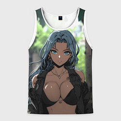 Мужская майка без рукавов Смуглая девушка с большой грудью