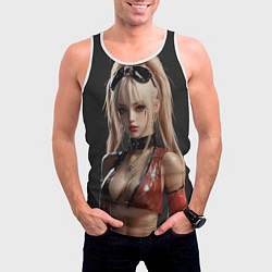 Майка-безрукавка мужская Блондинка в рок стиле, цвет: 3D-белый — фото 2