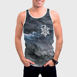 Майка-безрукавка мужская Символика Белобога - оберег, цвет: 3D-белый — фото 2