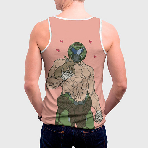 Мужская майка без рукавов Палач рока с кроликом / 3D-Белый – фото 4