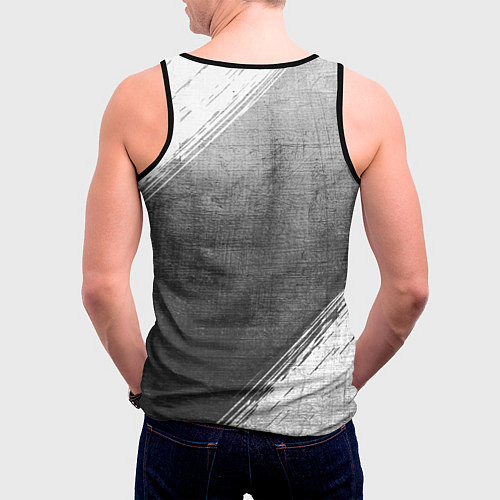 Мужская майка без рукавов Volkswagen - grey gradient / 3D-Черный – фото 4