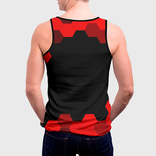 Мужская майка без рукавов Citroen - red gradient / 3D-Черный – фото 4